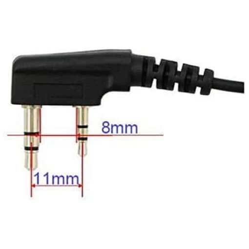 2-Pin Covert Acoustic Tube Headset Earpiece Connetor