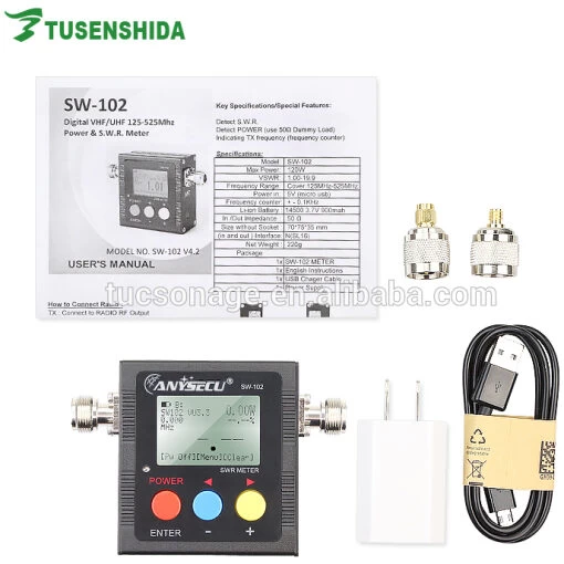 Anysecu SW-102 125-525Mhz Digital VHF/UHF Antenna Power & SWR Meter With SO239 Connector For Mobile Radio - Image 6